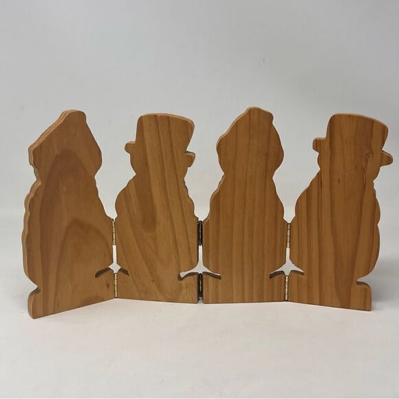 Vintage Hand Painted Hinged Snowman Winter Decoration - Picture 6 of 8